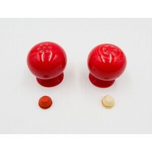 Fiesta Ware Paprika Ball Salt and Pepper Shakers 2-5/8 Inch Tall Fiestaware